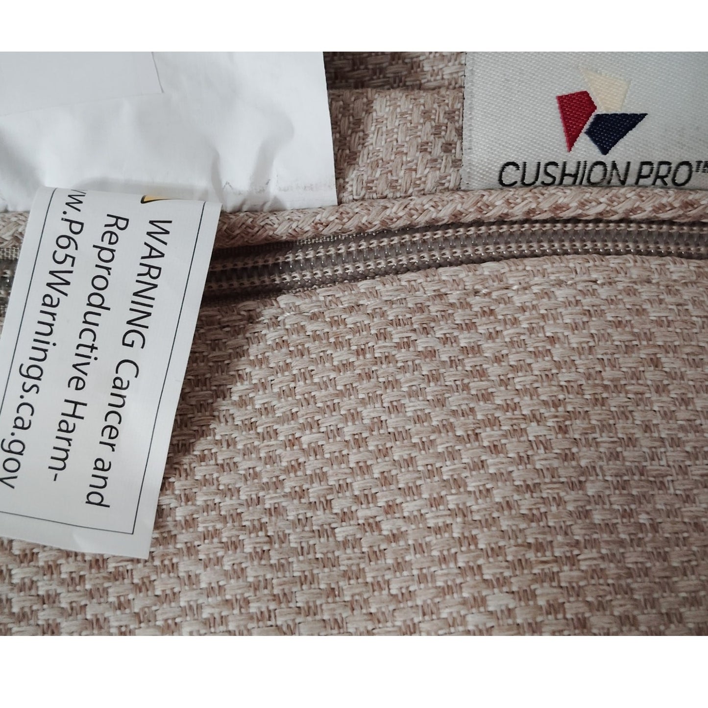 Outdoor Furniture Ottoman Slipcover – 24"W×19.5"D×4.25"H Taupe Beige, No Filling