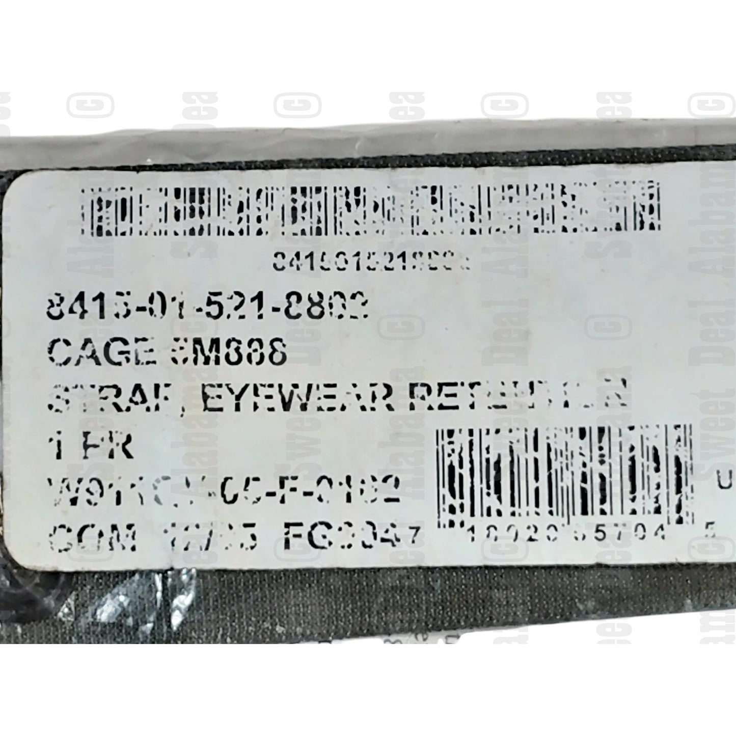 US Military Eyewear Retention Strap, Foliage Green, ACH Helmet, NOS