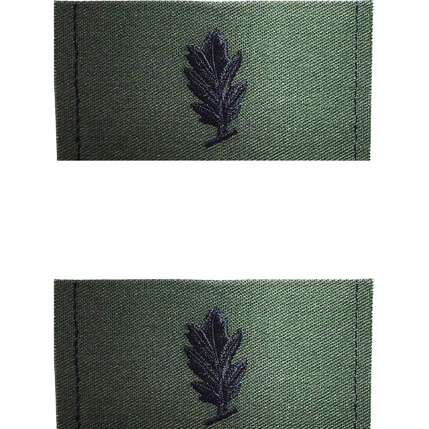 Vtg USN Medical Services Collar Devices Subdued, Embroidered OG-107, Set of 2