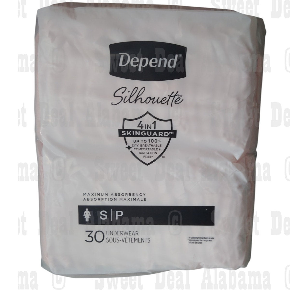 Women's Depend Silhouette Underwear, Overnight, Disposable, Small, Pink 60 Ct
