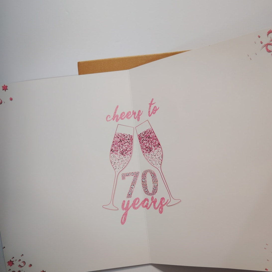 70th Birthday Card with Envelope – Back in 1955 – 8" x 11" – Vintage Style