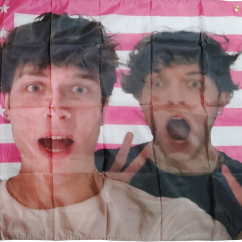 Sturniolo Triplets American Flag Tapestry Banner – 3x5 ft Novelty Wall Decor with Brass Grommets