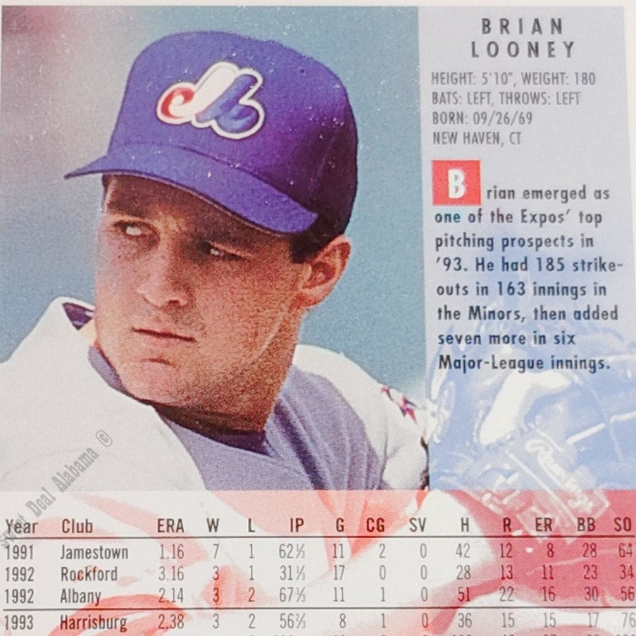 Brian Looney, Montreal Expos, #544, 1994 Fleer Baseball Collector's Card