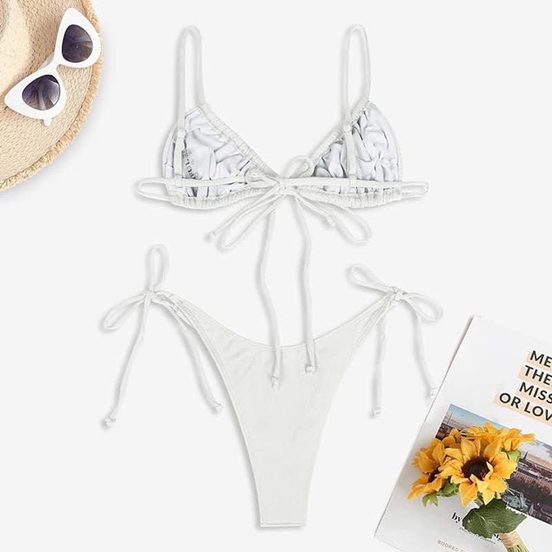 ZAFUL High Cut Thong Bikini Set Swimsuits Cami String Sexy Bathing Suit SM (4)