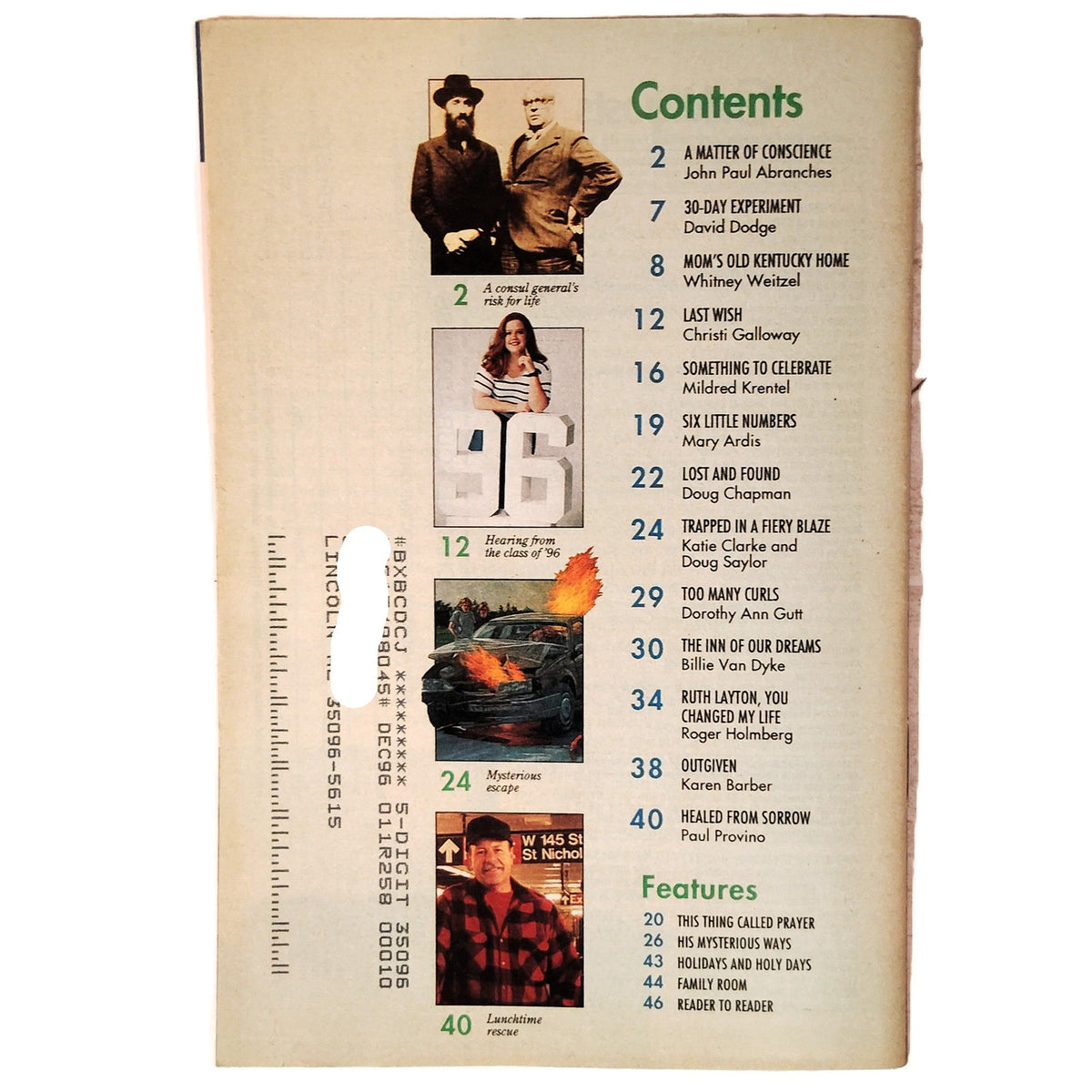 Guideposts Magazine June 1996 Young Writers Contest Issue Vintage Back Issue