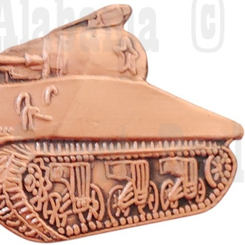 M4 Sherman Tank Weaponry Collector's Hat, Lapel, Brooch Pin 1-1/4"W x 3/4"H