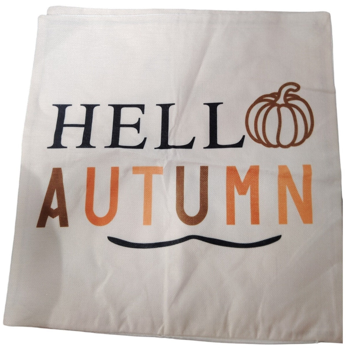 3 Fall Throw Pillow Covers – Thanksgiving Theme, Burlap Texture, 18x18, NWOT