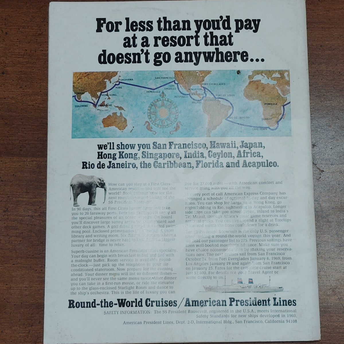 Vintage Travel Magazine June 1968 - Washington Trail, Greenland, British Food Issue
