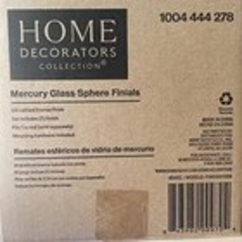 Home Decorators Collection Mercury Glass Sphere Curtain Rod Finials – Oil-Rubbed Bronze (Set of 2)