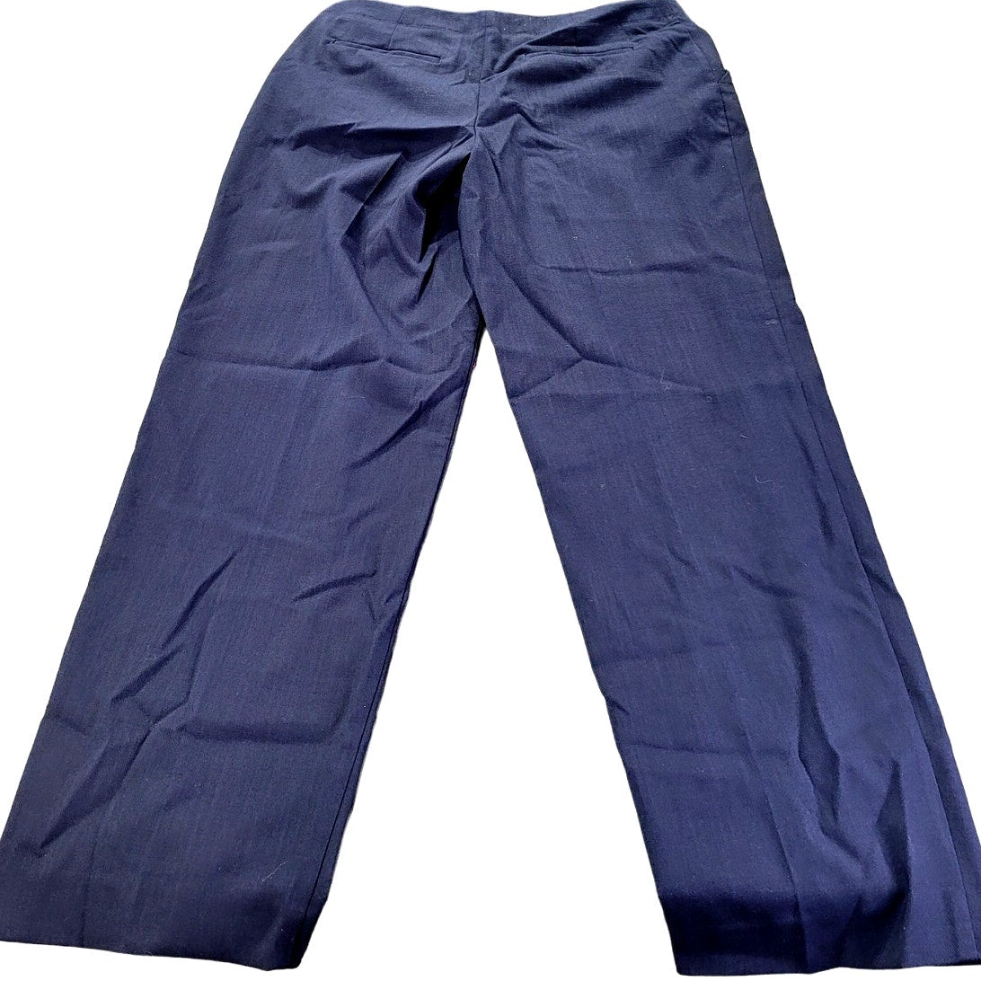 Liz Claiborne Mid Rise, Wide Leg, Navy Blue Pants, 14