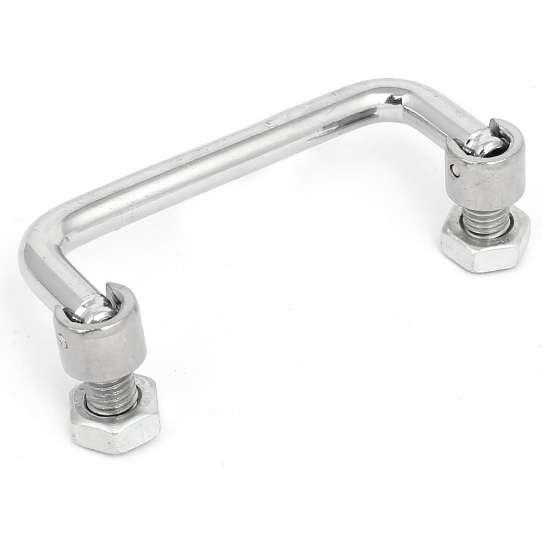 Metal Folding Pull Handle, 10mm, Silver, for Mechanical Equipment & Tool Cases