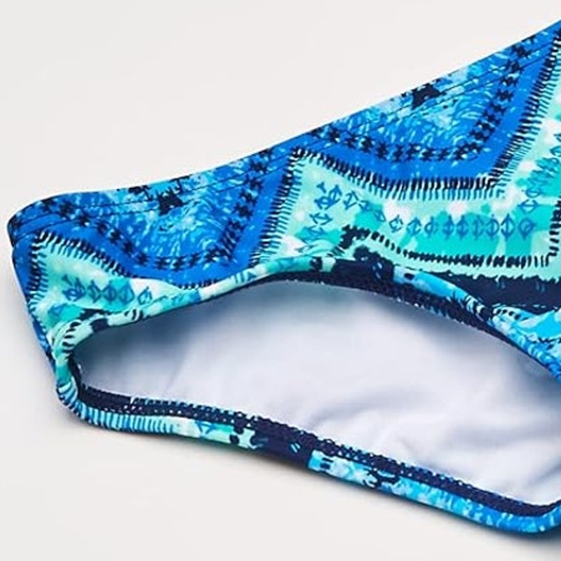 Kanu Surf Girls' Alania Beach Sport Swimsuit Bottoms, Kirsten Blue Chevron, 10