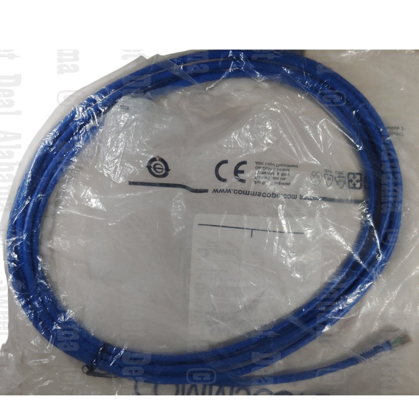 Commscope Uniprise CAT6 Patch Cable with clear Stress-relief boot, Blue, 15 Ft.
