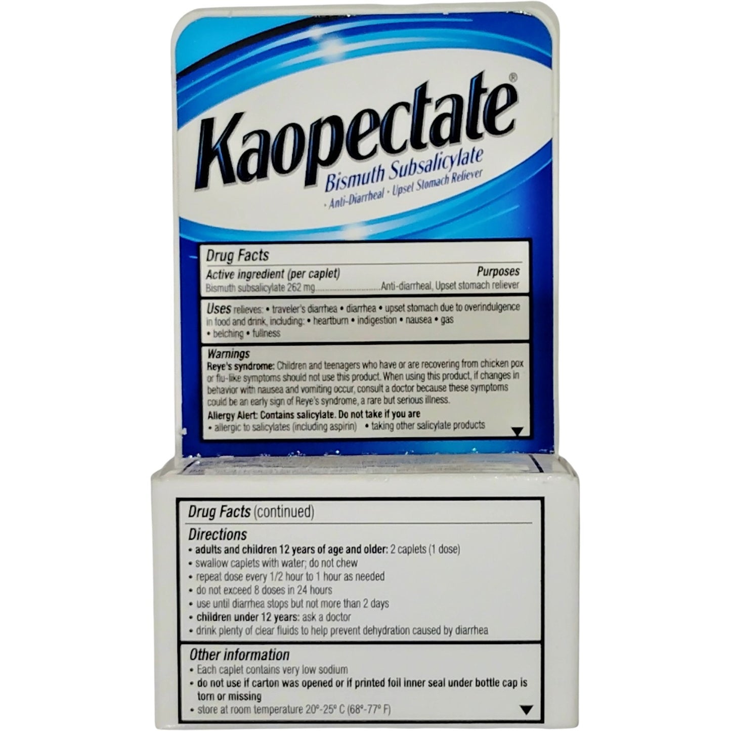 Kaopectate Diarrhea Relief – 28 Coated Caplets – Bismuth – Exp. 12/2026