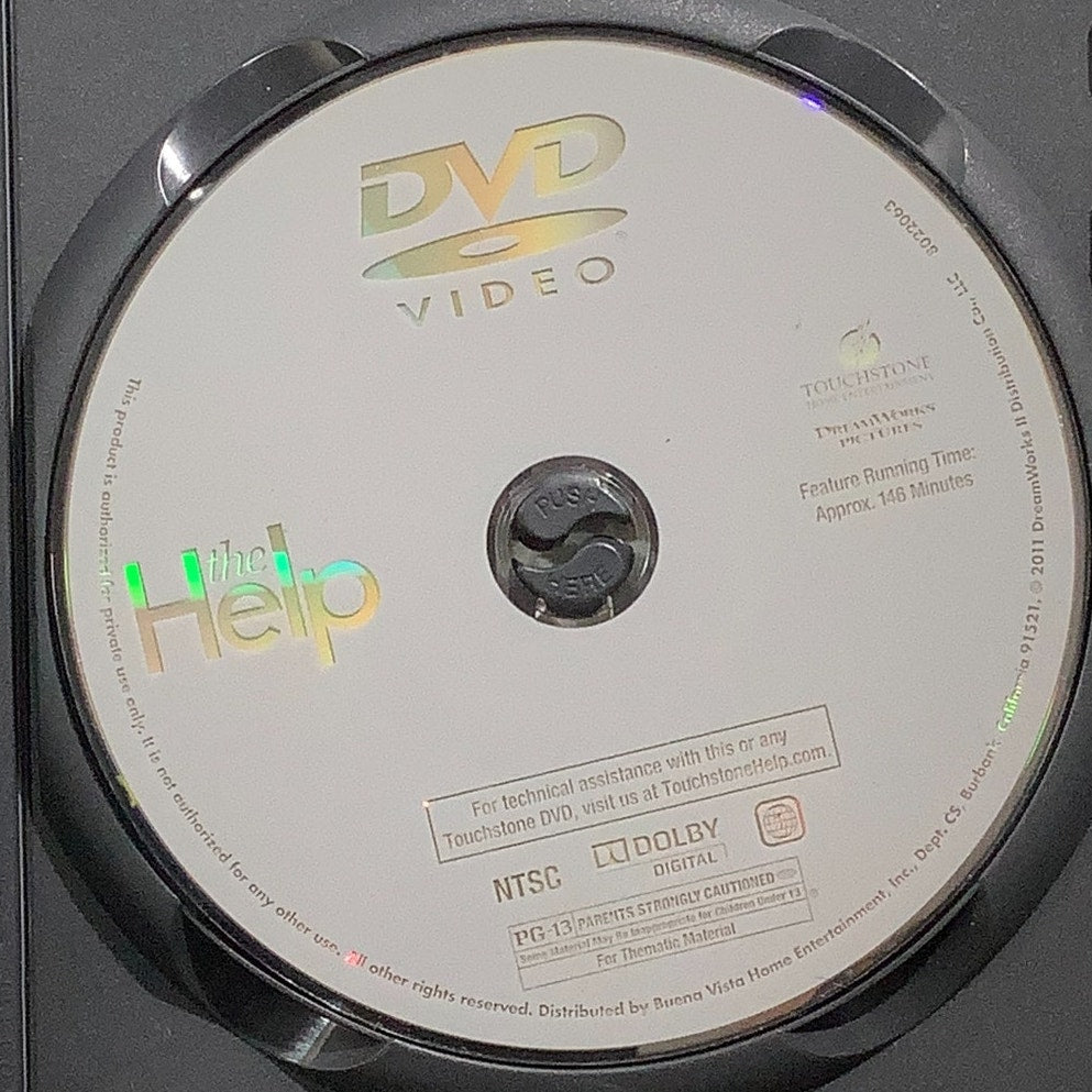 The Help (2011 DVD) 146 Minute Drama, Rated PG-13, Based on the Book "The Help"