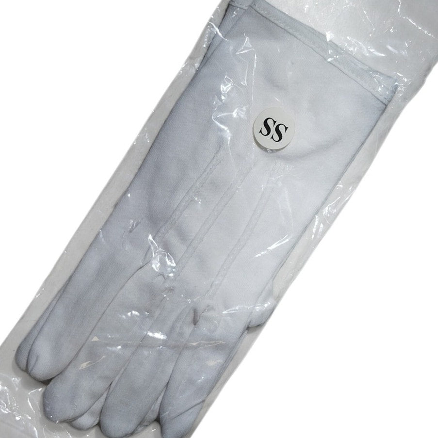 StylePlus White Cotton Gloves – Snap-Wrist, Size SS (Super Small)