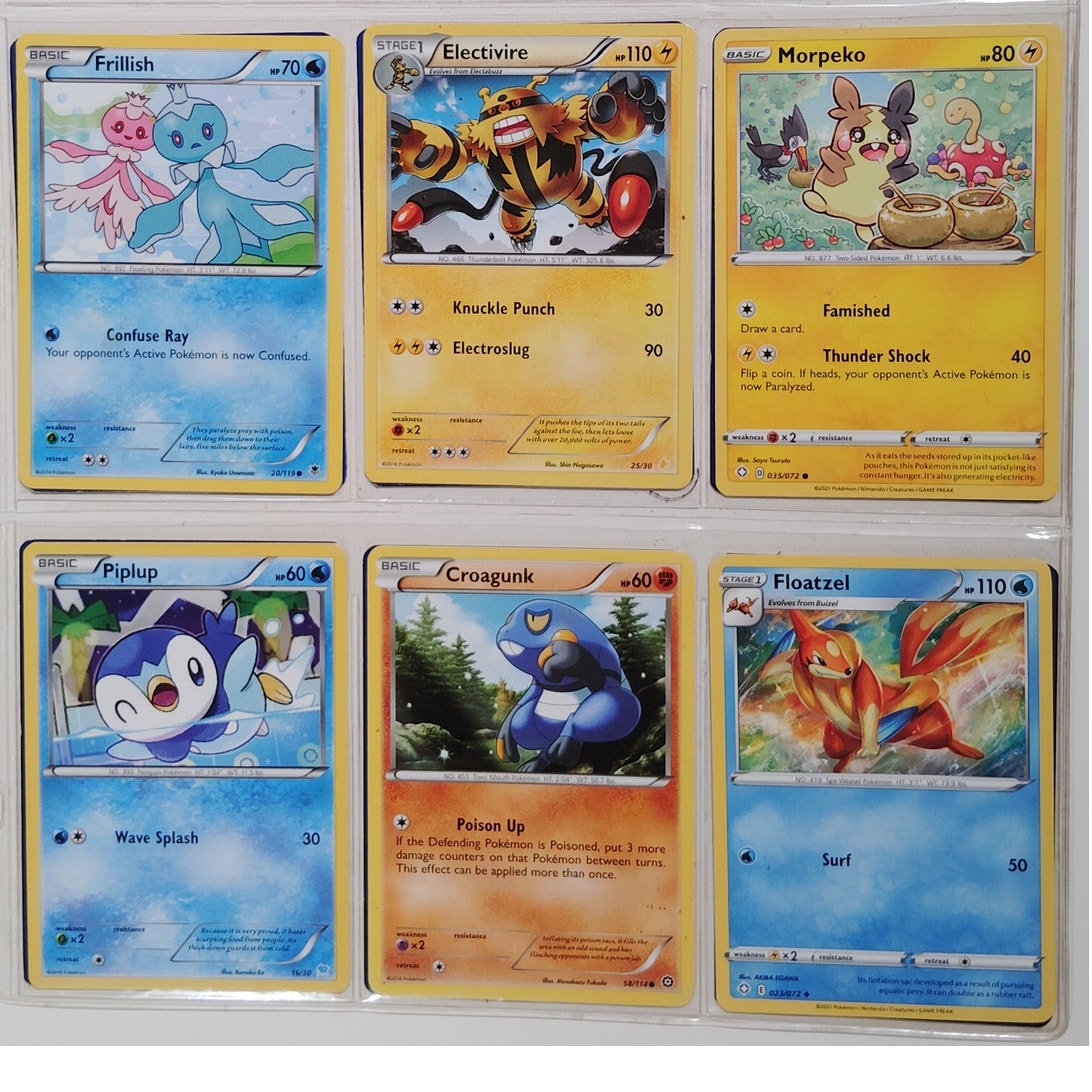18 Random Pokémon Cards Pictured, Actual Photos Provided