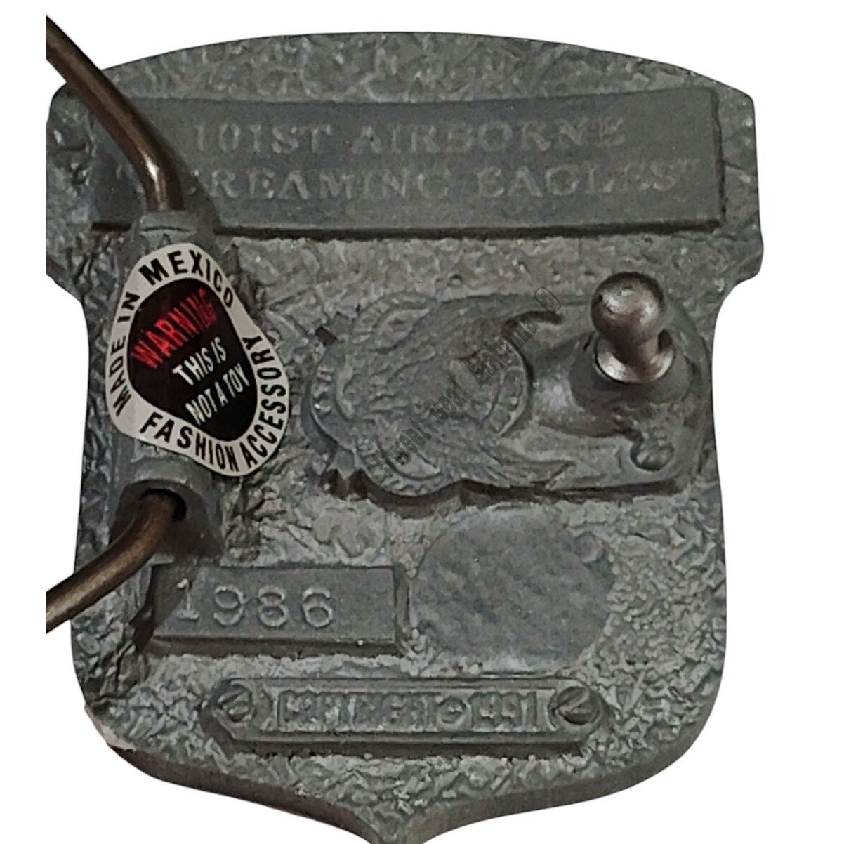 Vintage 1991 101st Airborne Screaming Eagles Belt Buckle, 2-3/8"H x 1-7/8"W