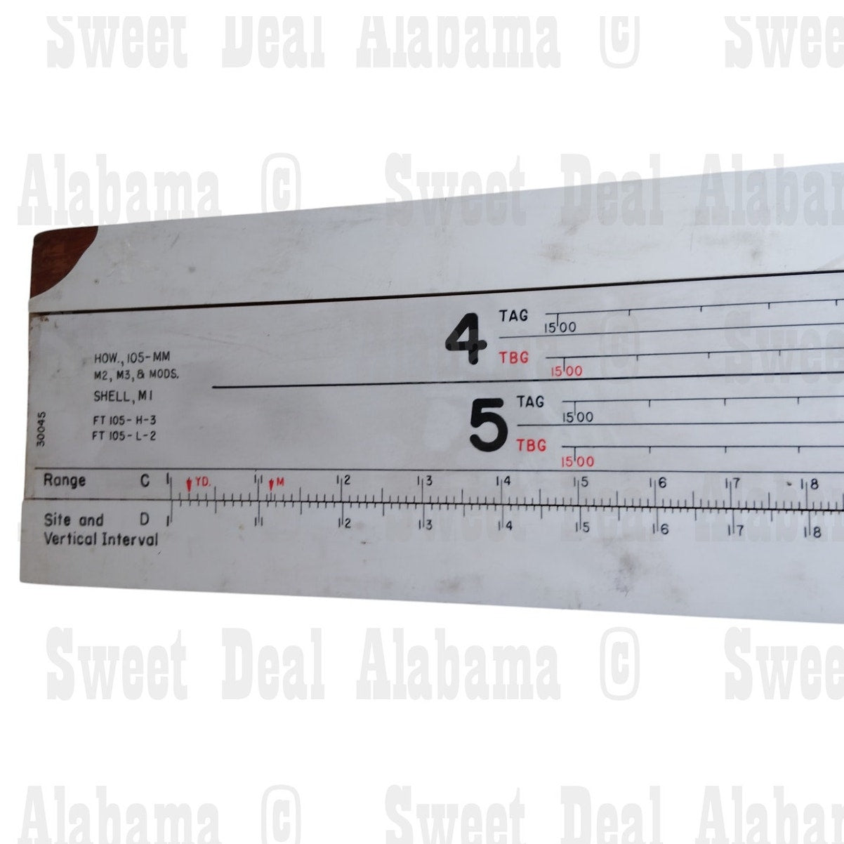 Military Vernier Training – 58"x9" Survey/Artillery Instruction, WWII-Era Style