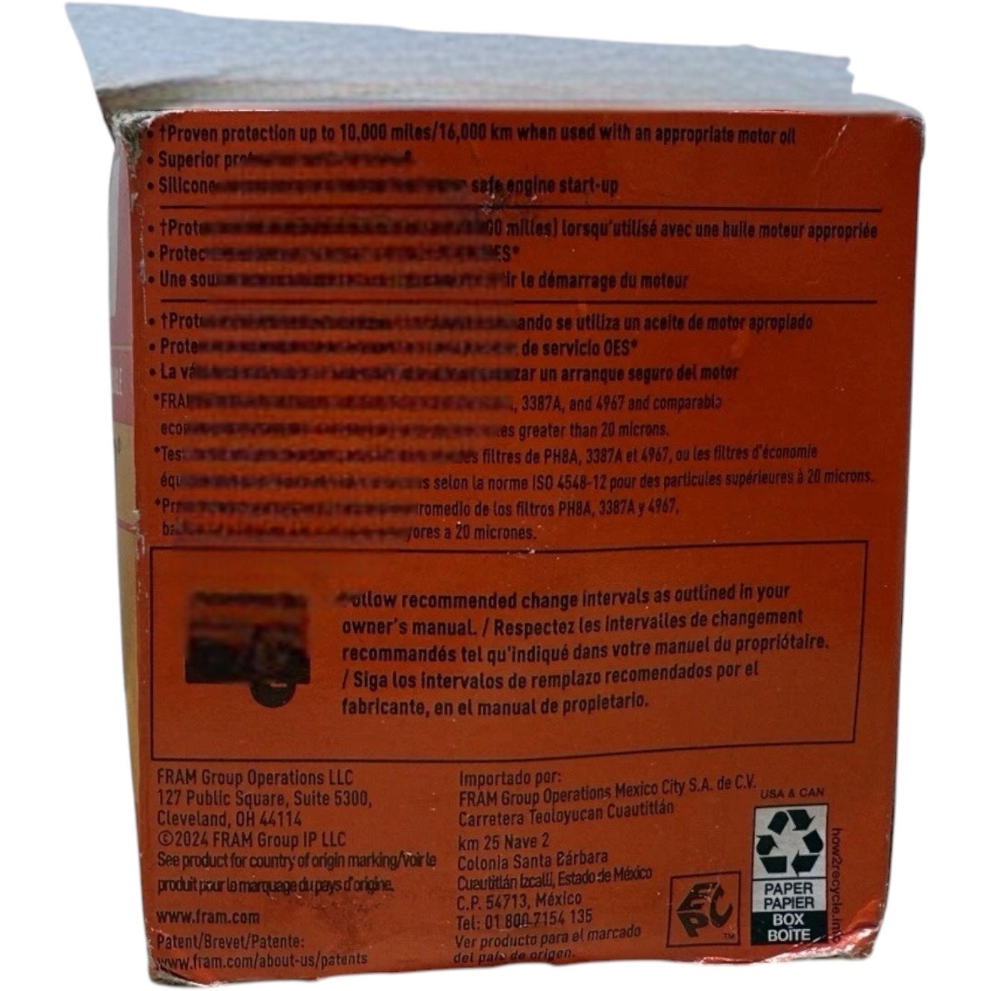 Fram PH3506 Extra Guard Oil Filter - Spin-On - Cellulose/Synthetic Blend