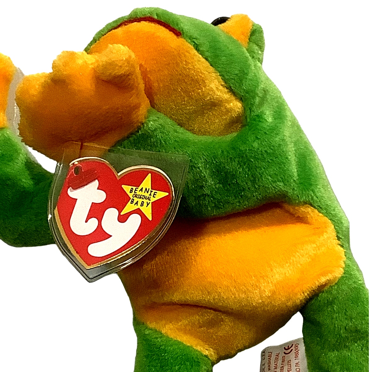 Ty Beanie Baby - Smoochy the Frog, Born 10/1/97, Intro 12/31/97 Retired 03/31/99