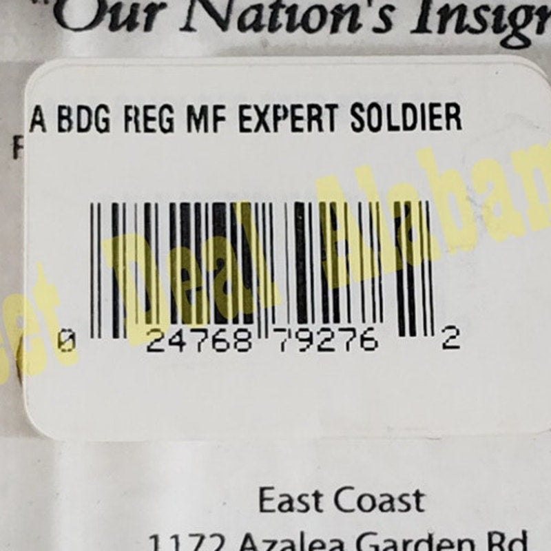 Vanguard Army Badge Pin: Expert Soldier, Regulation, Mirror Finish, 2" x 1/2"