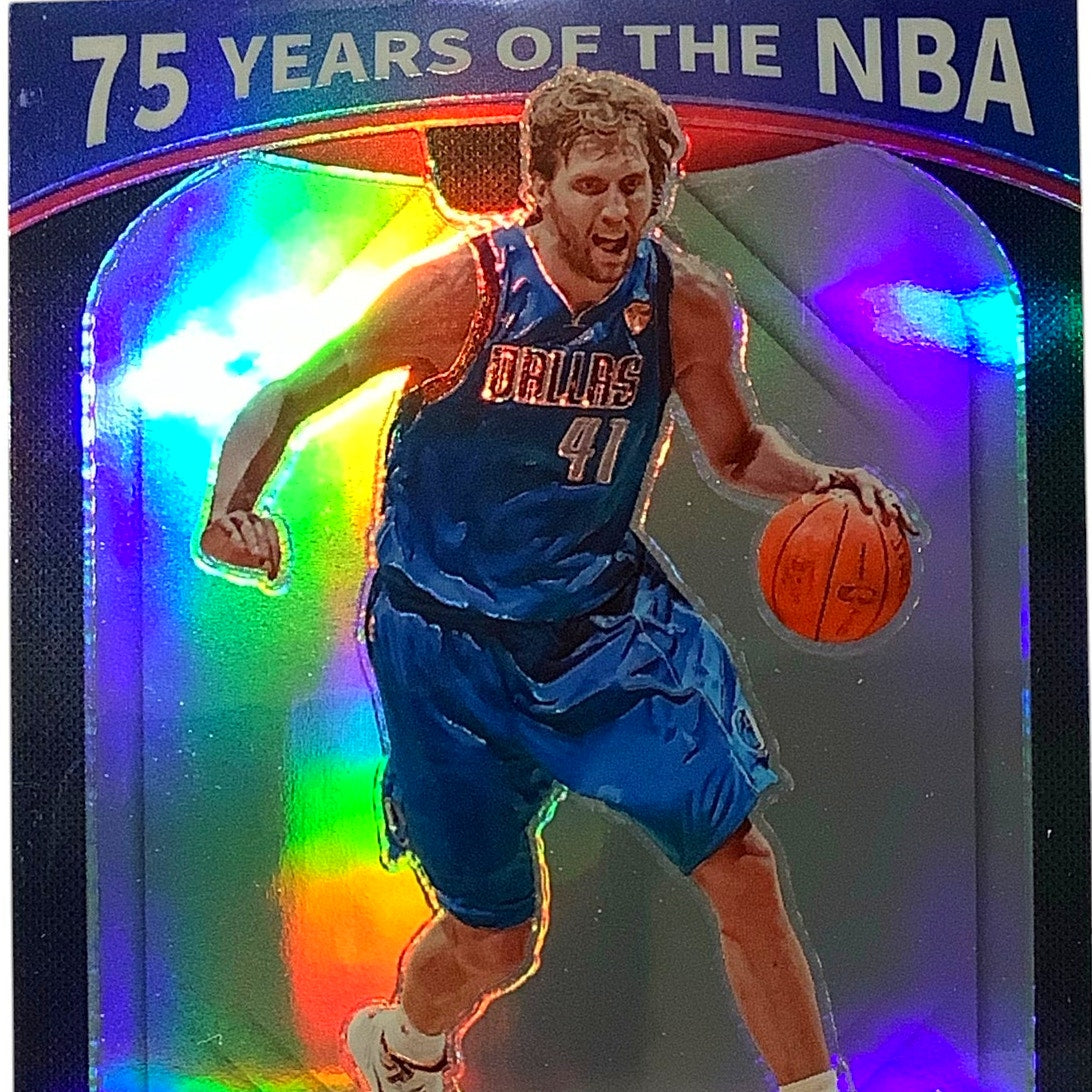 75 Years of the NBA, Dirk Nowitzki, Prizm Card #62, 2021-22 NBA Panini Select