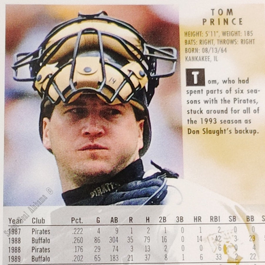 Tom Prince, Pittsburgh Pirates, #618, 1994 Fleer Baseball Collector's Card