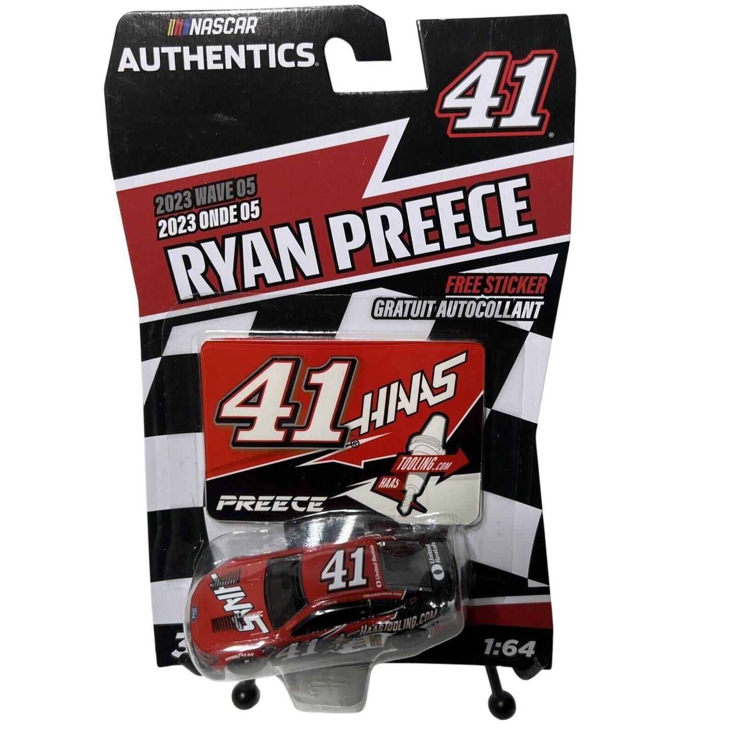 NASCAR Authentics Ryan Preece #41 Haas Tooling 1:64 Diecast Wave 5 2023