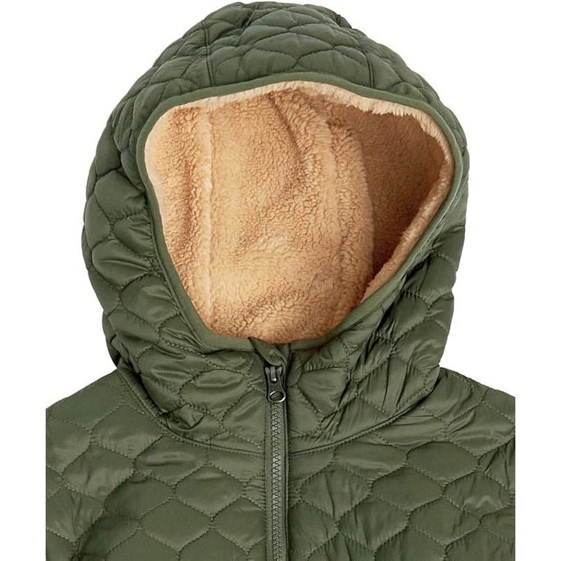 Lightweight Quilted Full-Zip Water-Resistant Sherpa-Lined Hooded Puffer Jacket