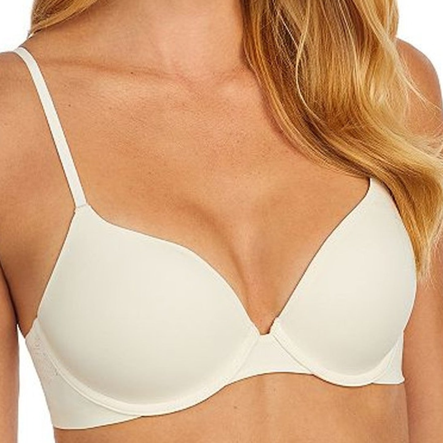 Cuddl Duds Softwear Smooth T-Shirt Bra, Women's, Size: 38 C, Whisper (Natural)
