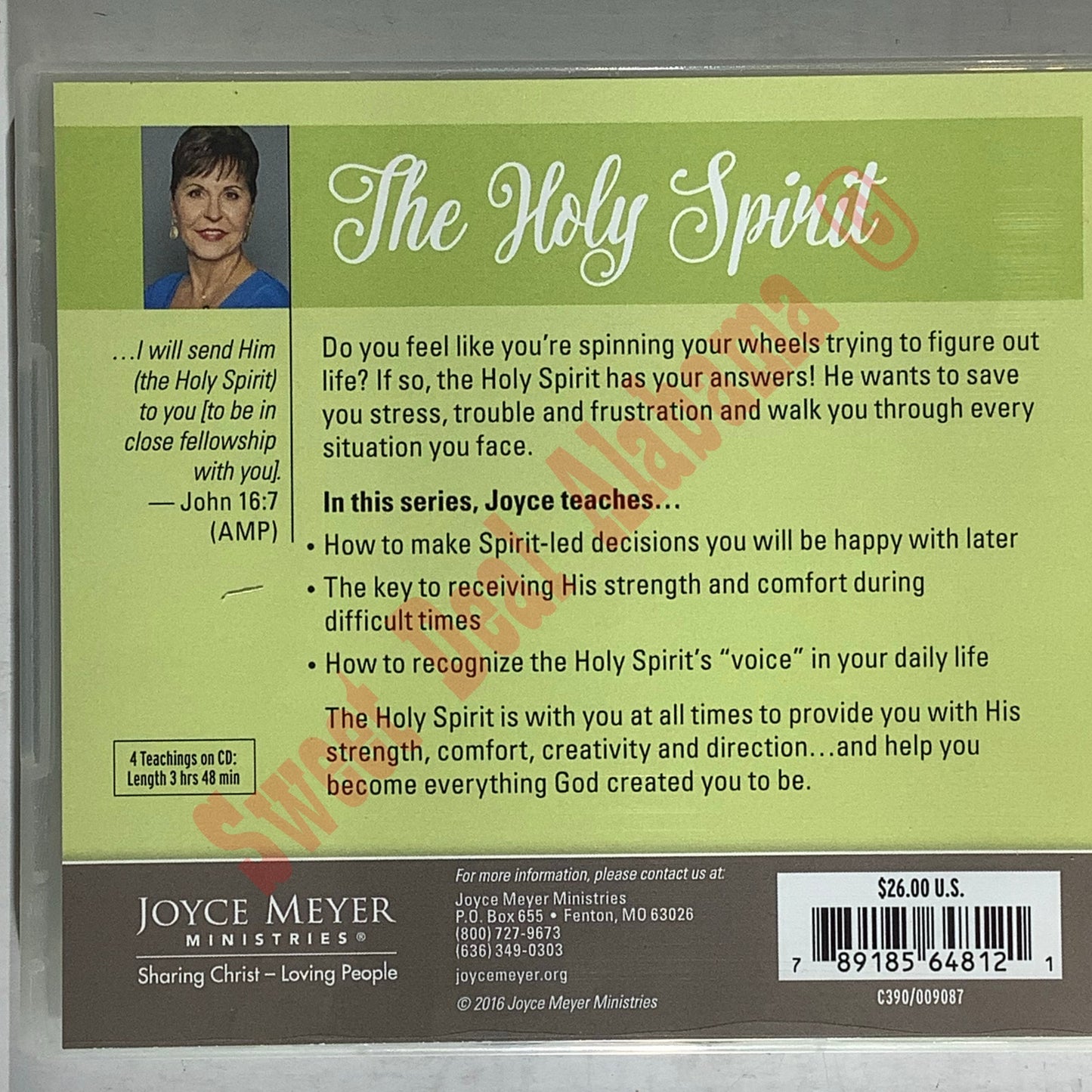 The Holy Spirit: Getting to Know Who He Really Is, 4-CD Set by Joyce Meyer