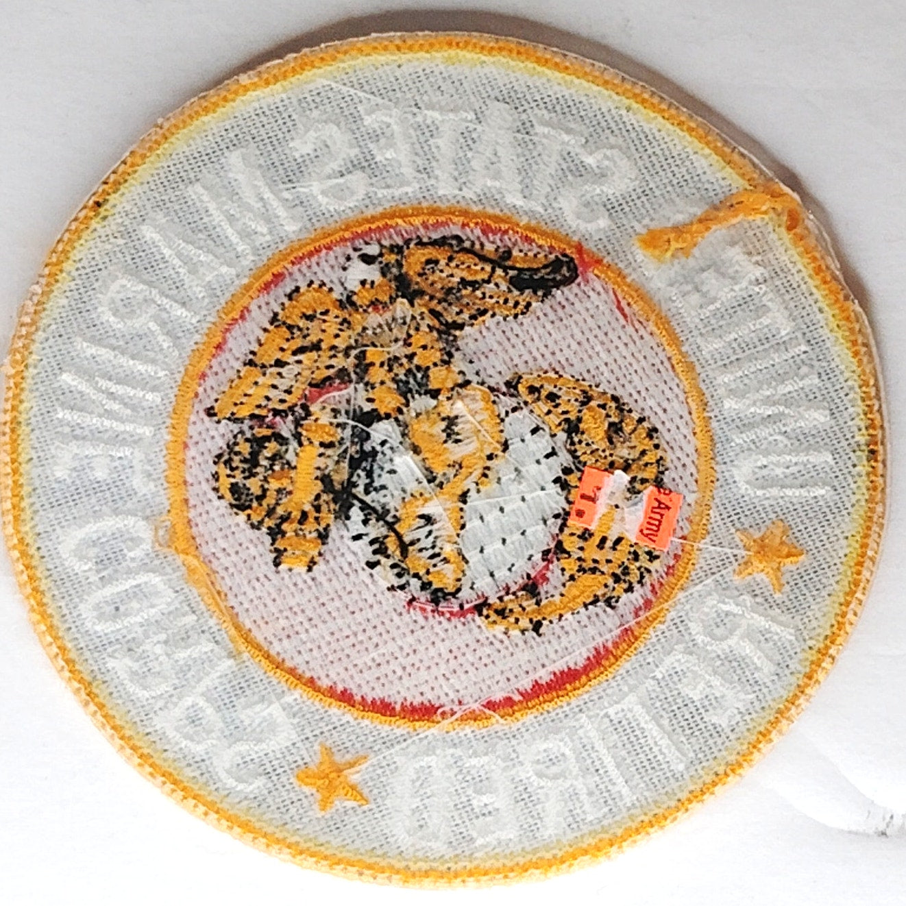 USMC Retired Patch Eagle Globe Anchor 3‑3/8" Round Patch