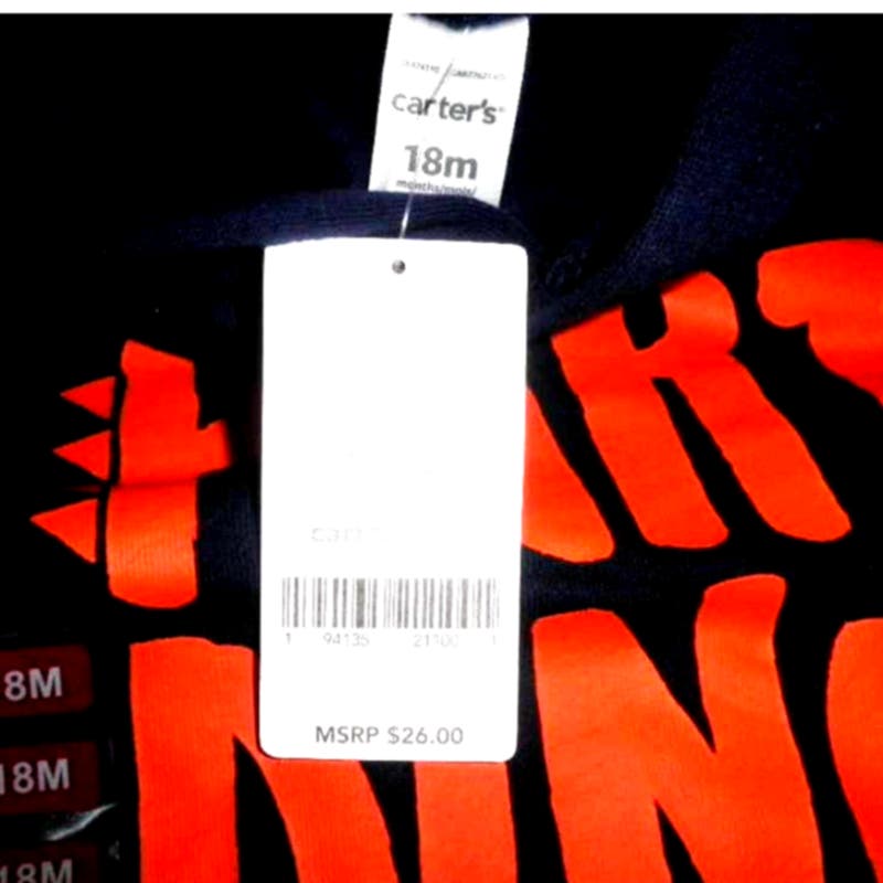 Carter's 18M Baby/Toddler Fleece "Part Dino" L/S Hoodie Set