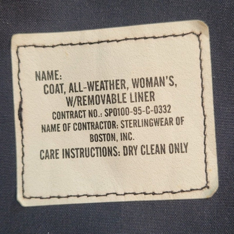 Women's All-Weather Trench Coat w/ Belt & Liner, Sterlingwear of Boston Size 10S