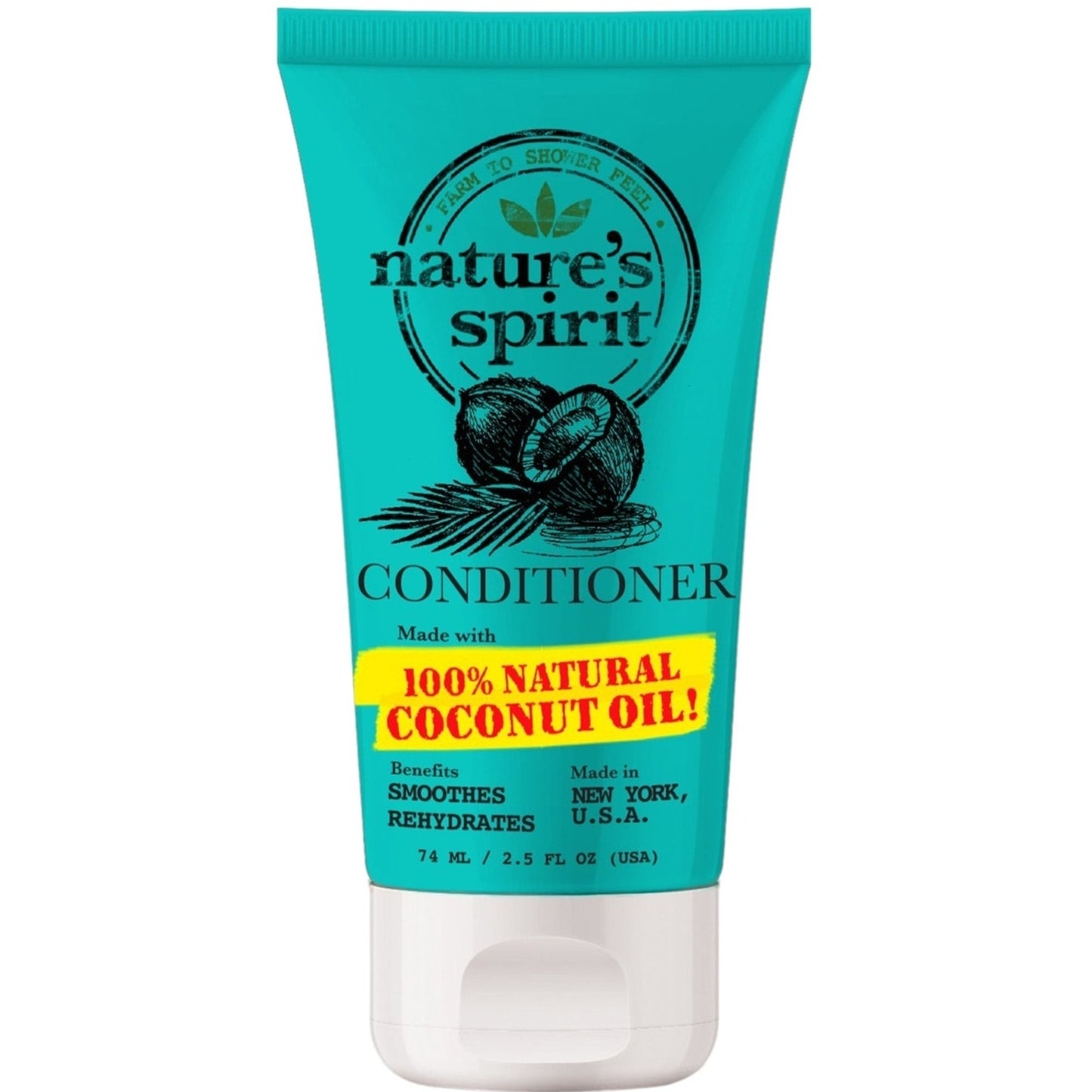 Case/12 Rehydrating Coconut Oil Conditioner Travel Size 2.5 oz Nature's Spirit