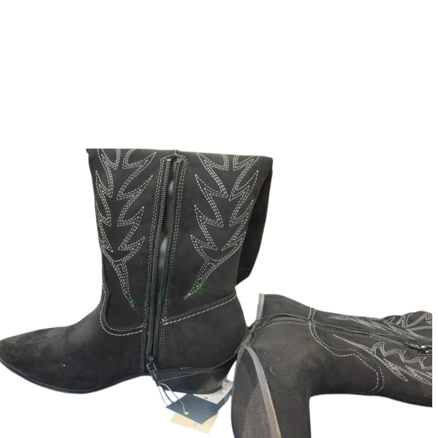 Universal Thread Sommer Western Boots – Size 6 – Black – Memory Foam Insole