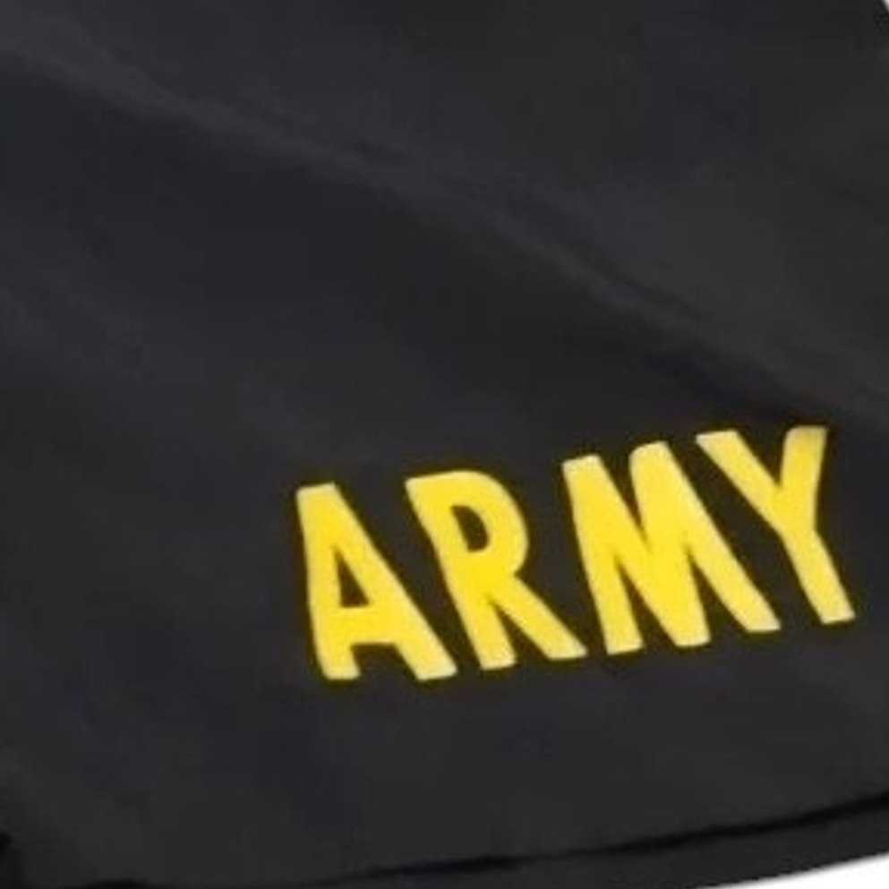 U.S. Army Black and Gold PT Shorts, Small, NWOT