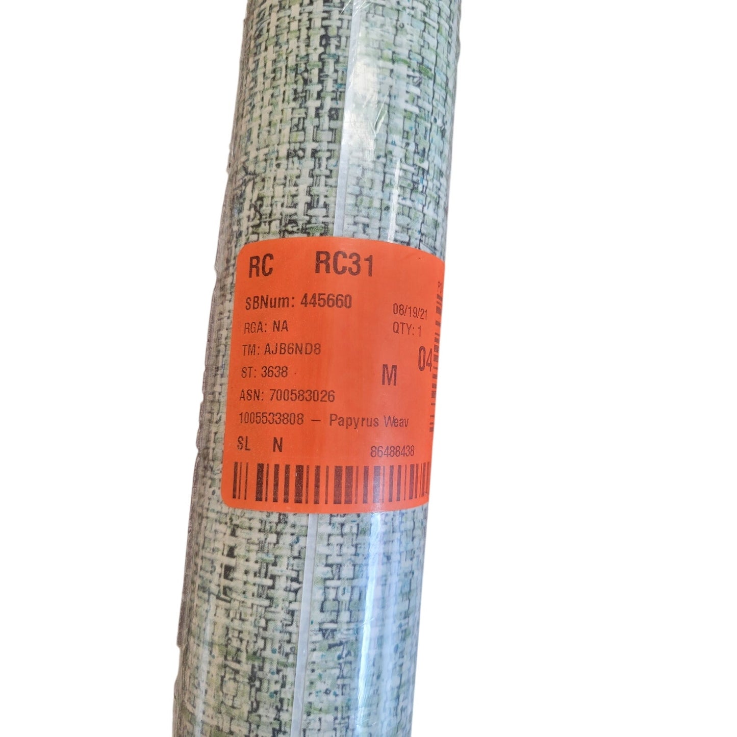 Papyrus Weave Green Paper Peel & Stick Repositionable Wallpaper Roll (45 Sq. Ft)