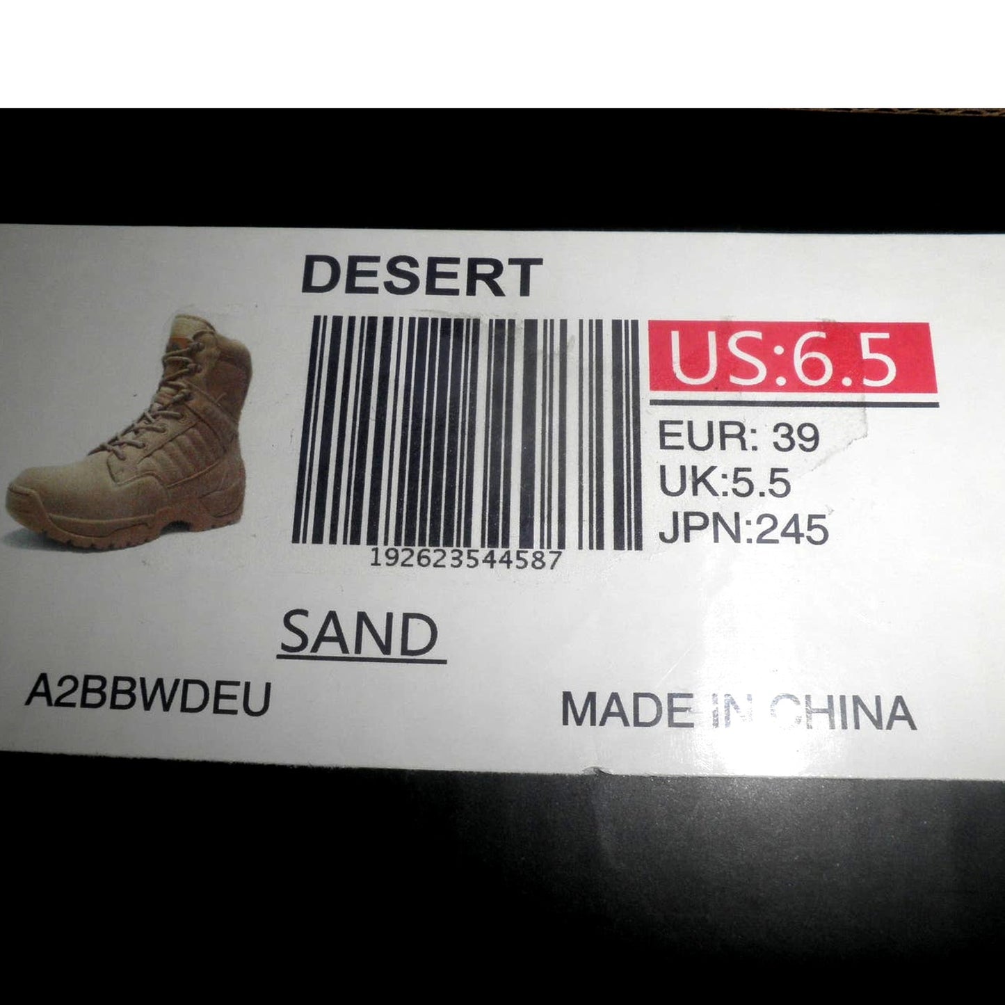 NORTIV8 Boots Men's 6.5 Military Tactical Motorcycle Combat Boots w/ Side Zipper