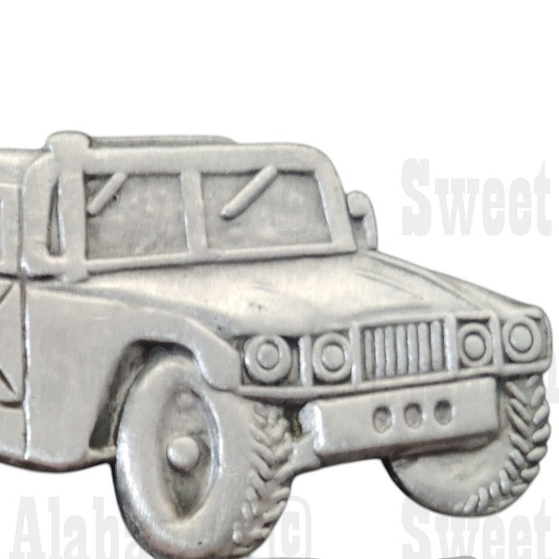 Large Humvee Hummer Vehicle, Collector's Hat, Lapel, Brooch Pin 1-3/4"W x7/8"H