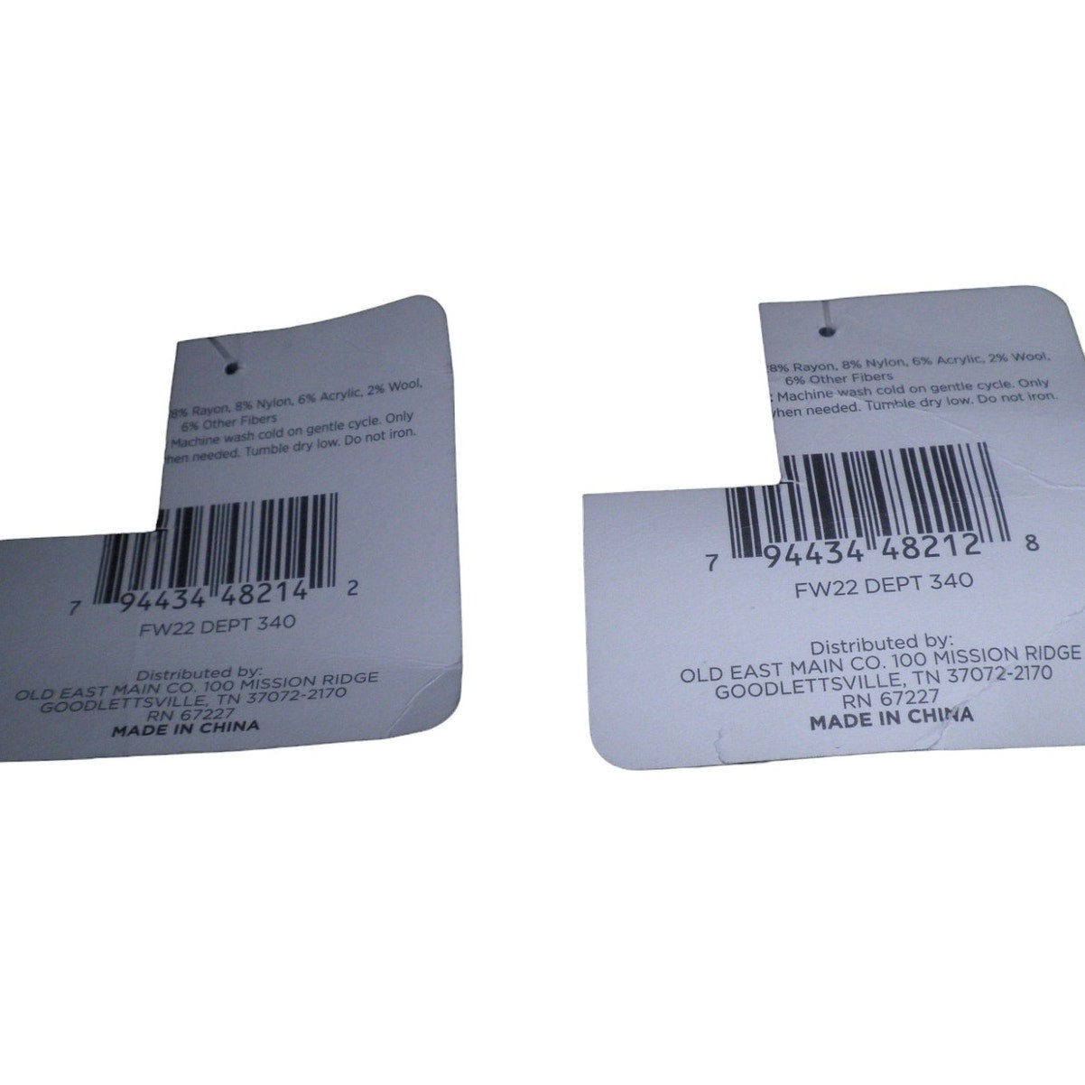 2-PK Old east Main Co., Ladies, One-Size, Cuffed Beanie Caps, Blended Materials