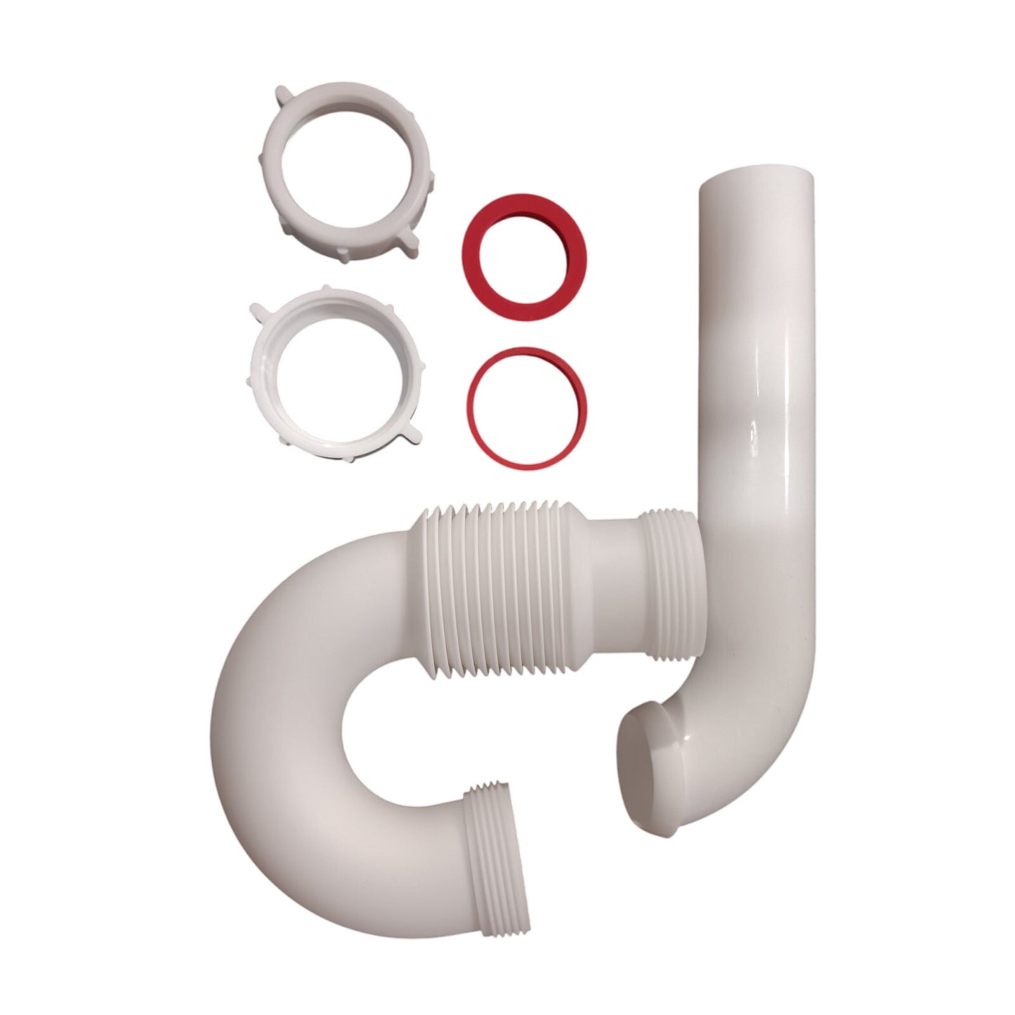Form N Fit 1-1/2 in. White Plastic Sink Drain Flexible P-Trap