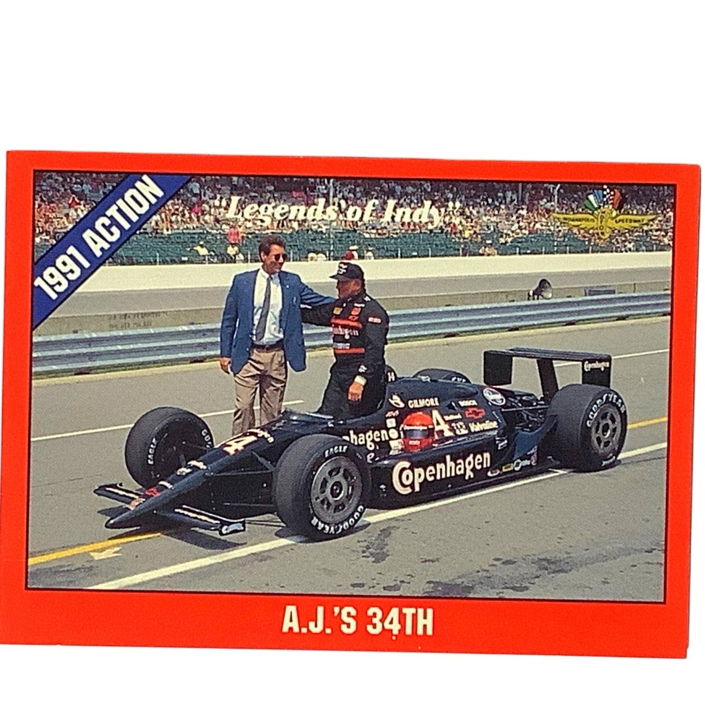 1991 Indy 500 - A.J. Foyt's 34th in a Row, 1992 Legends of Indy, Card 57, NM+