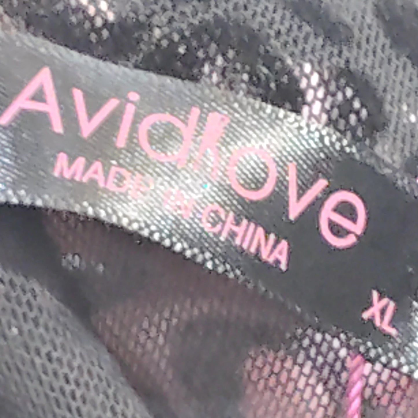 Avidlove Black Leopard Mesh L/S Bodysuit – Mock Neck – Snap Closure – XL – NWT