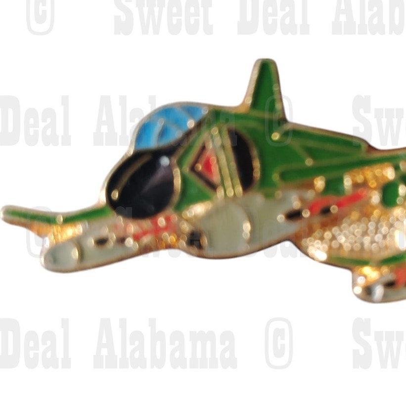 F-4S Phantoms Aircrafts In Formation Hat, Lapel, Brooch Pin 1-7/8"W x 5/8"H