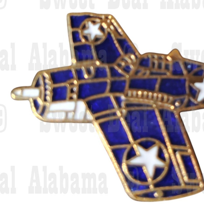 Wildcat FM-1 Aircraft, Collector's Hat, Lapel, Brooch Pin 1-1/8"W x 3/4"H