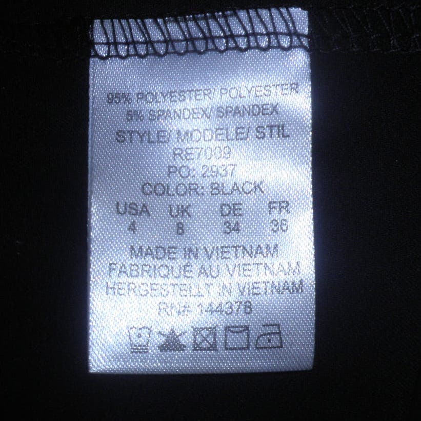 Rekucci Size 4 Slimming 3/4 Sleeve Fit-and-Flare Crossover Tummy Control Dress