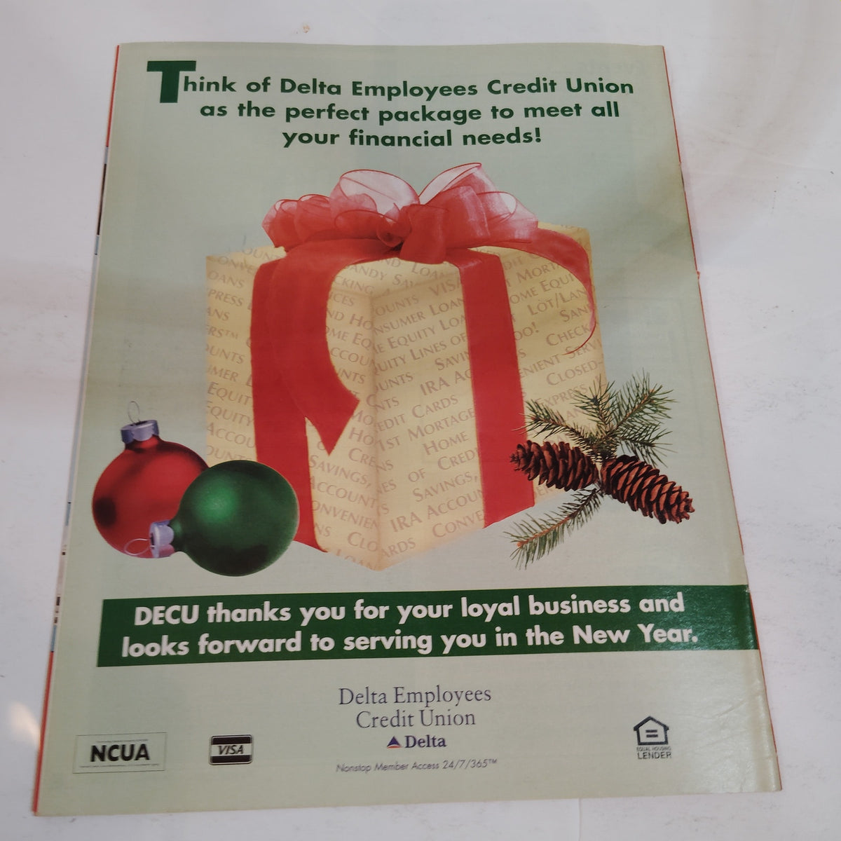 Delta Air Lines News Digest - December 10, 2001 - Collectible Airline