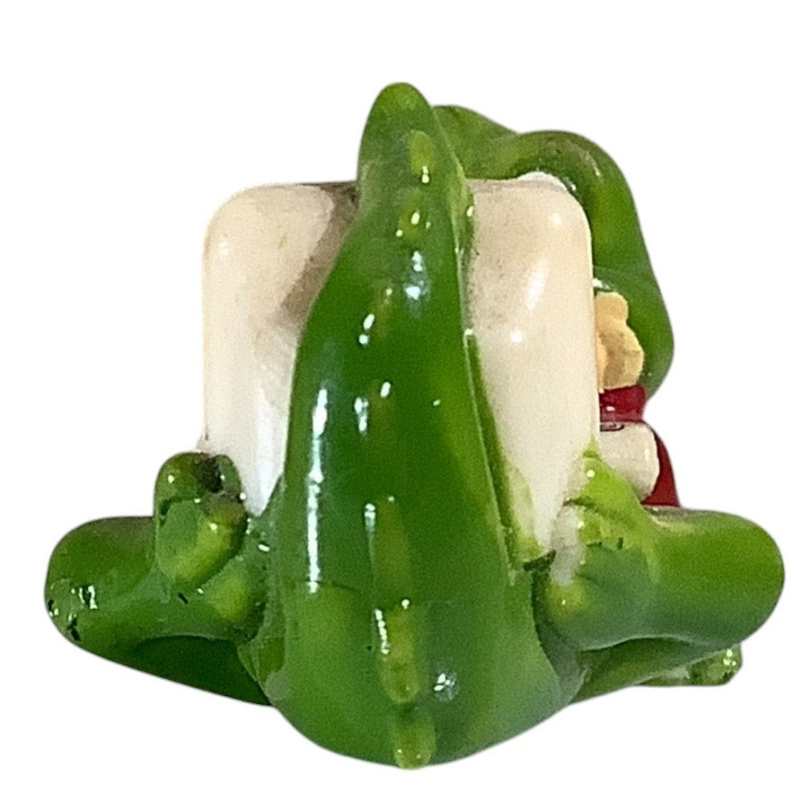 VTG 1992 Ferrero Resting Crocodile at Computer Figurine 1-1/2"L x 3/4"H x 7/8"W